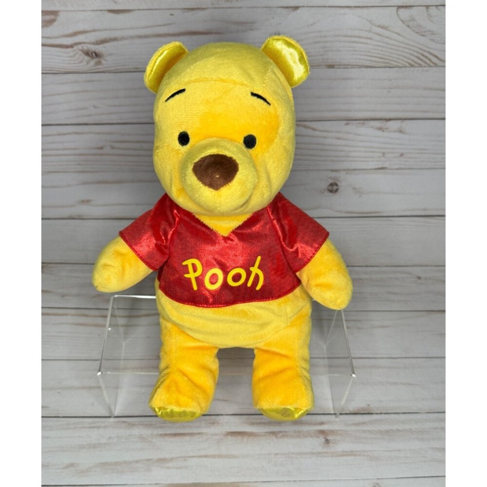 Ty Disney Winnie‎ The Pooh Plush Toy 10" Tall Soft Cuddly Bear With Red Shirt